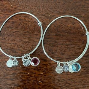 Alex and Ani silver bracelets